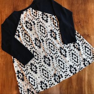 Stitchfix: Mari Mixed Material Top by LE LIS Sz XS